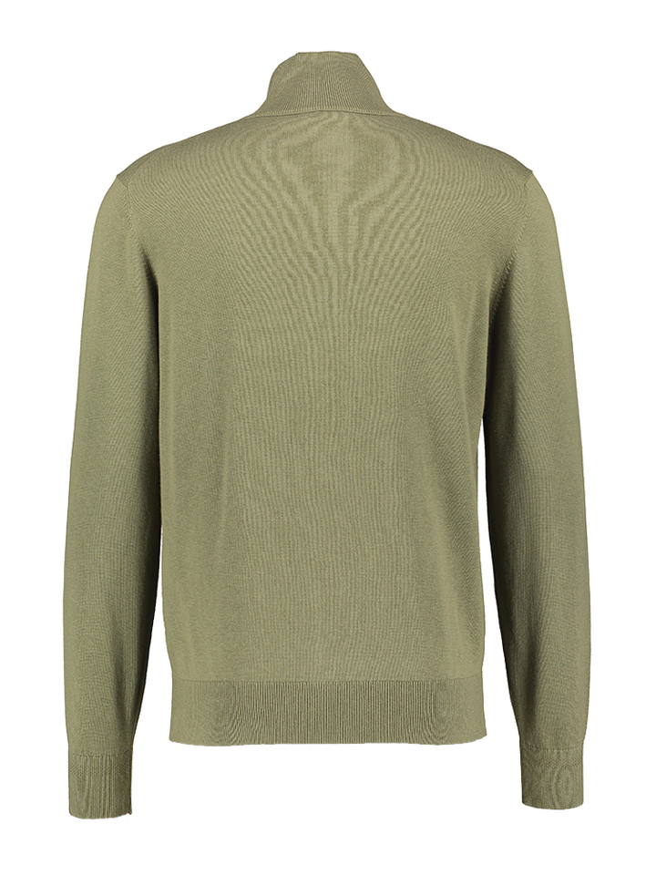 Groene zippertrui Kanozip Boss Orange 