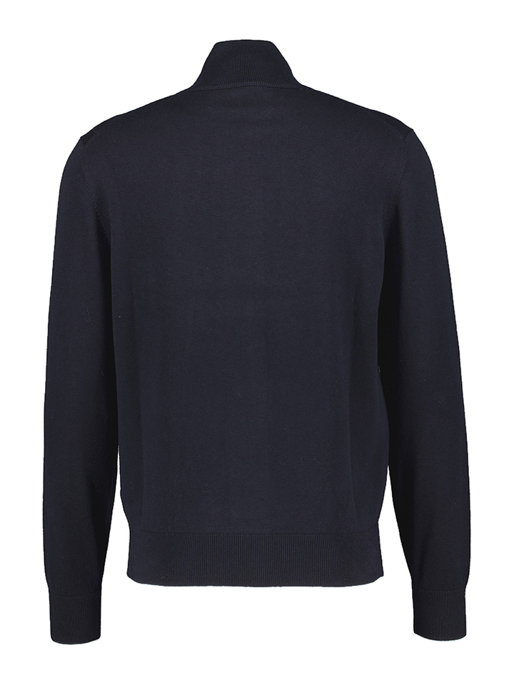 Donkerblauwe katoenen gilet met rits Kanozip Hugo Boss
