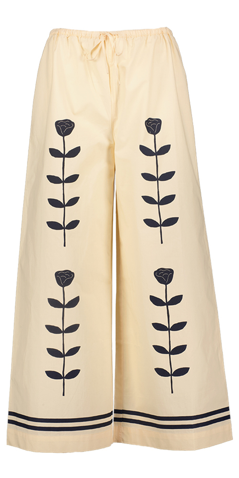 Beige broek met print The Tiny Big Sister