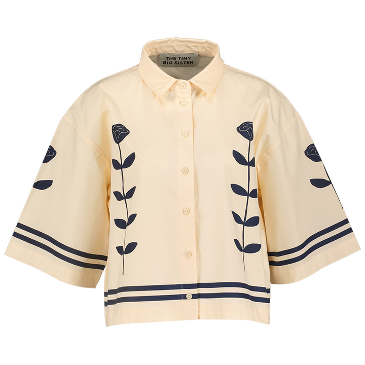 Lichtroze blouse met opdruk The Tiny Big Sister