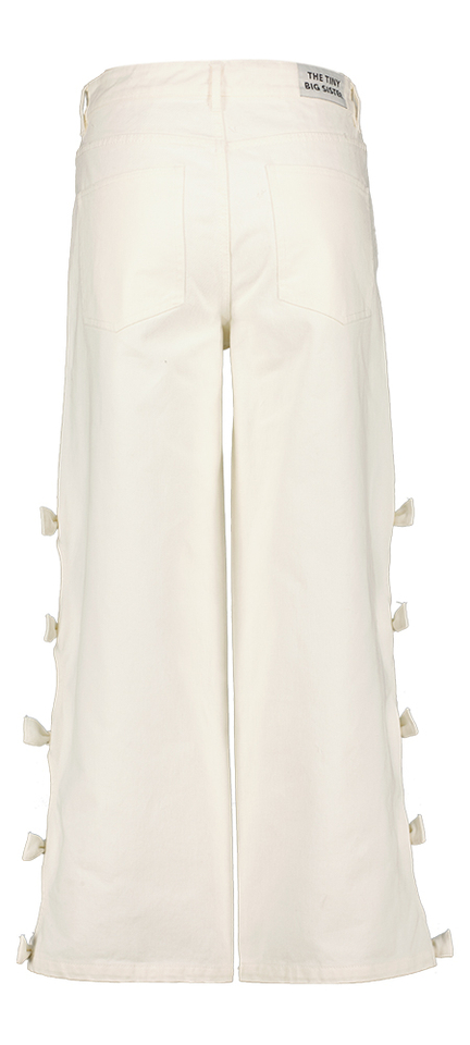 Beige broek met strikdetail The Tiny Big Sister