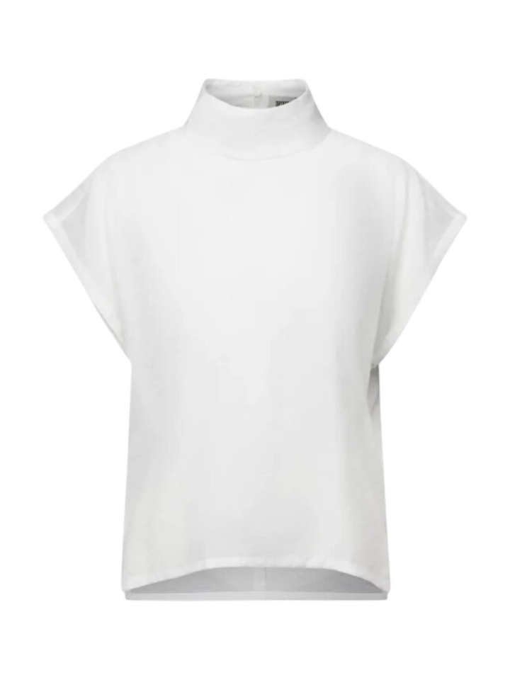 Witte shirtblouse met staande kraag Alaria Drykorn