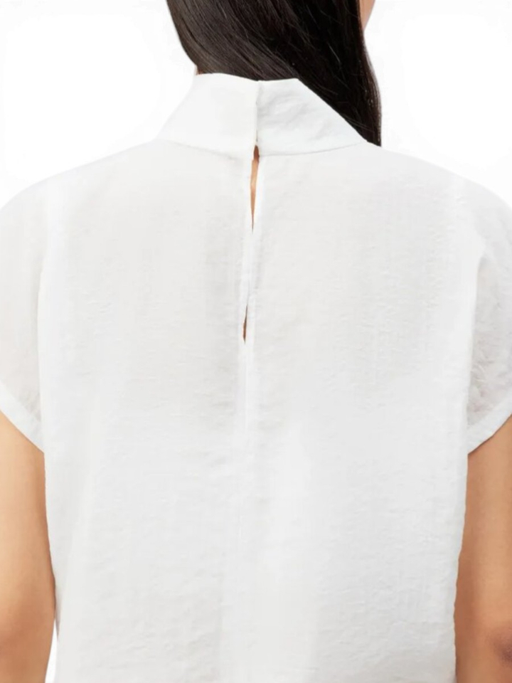 Witte shirtblouse met staande kraag Alaria Drykorn