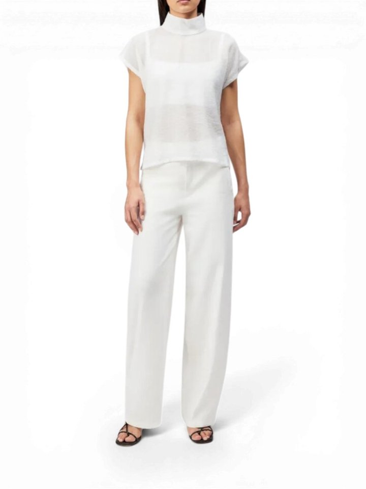 Witte shirtblouse met staande kraag Alaria Drykorn
