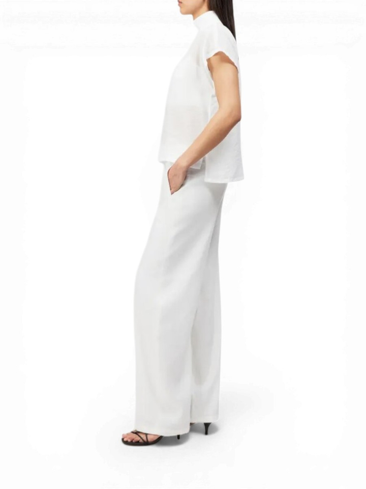 Witte shirtblouse met staande kraag Alaria Drykorn
