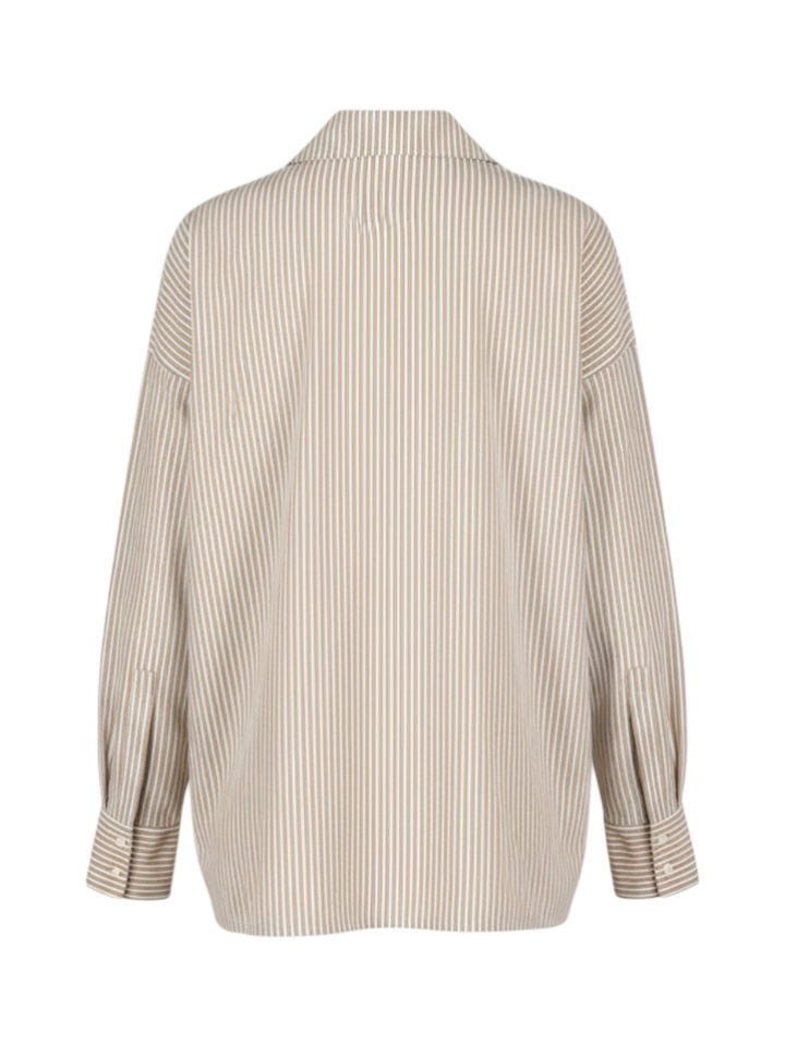 Beige en wit gestreepte blouse CLOELIA Drykorn