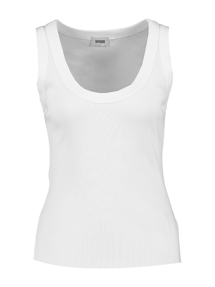 Witte top in ribbel Tavira Drykorn