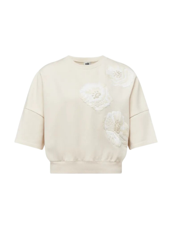 Ecru trui met bloemenprint Minduli Drykorn 