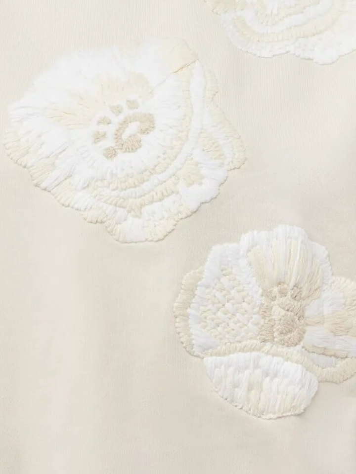 Ecru trui met bloemenprint Minduli Drykorn 