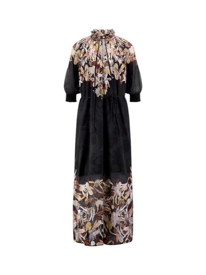 Zwarte jurk met print Riani