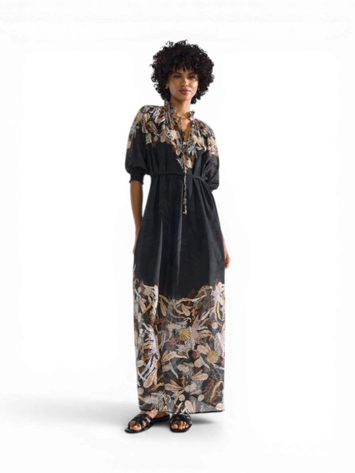 Zwarte jurk met print Riani