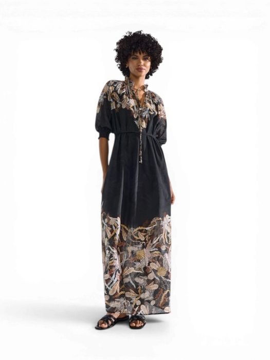 Zwarte jurk met print Riani