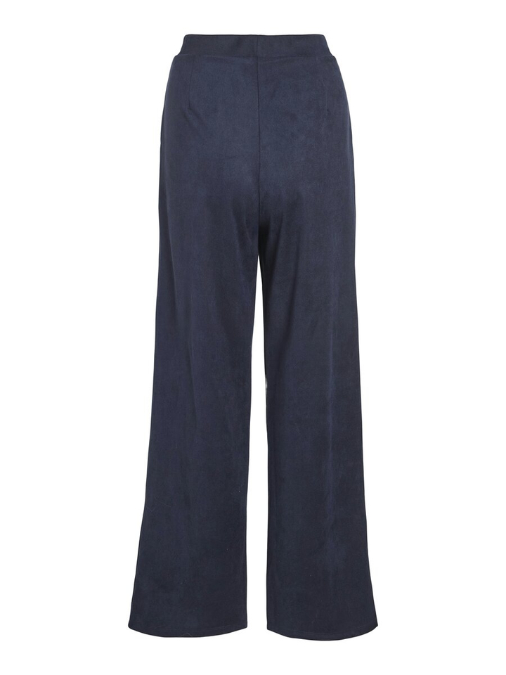 Blauwe broek in suede Vila 