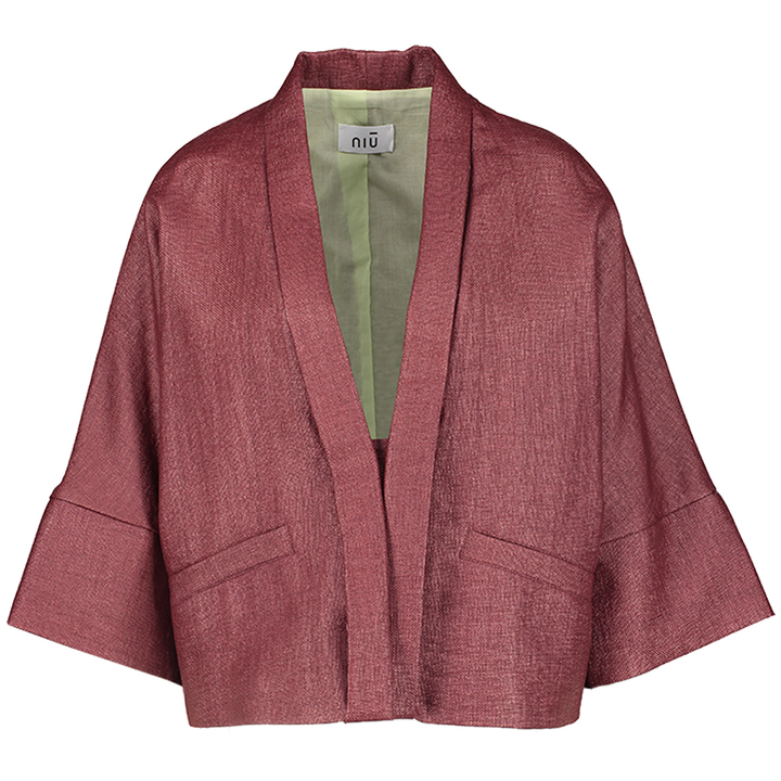 Bordeaux jas met structuur Niu 
