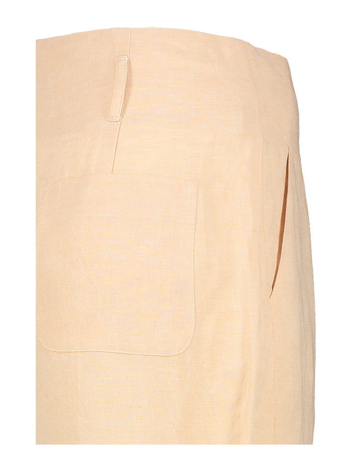 Roze losvallende linnen broek Niu 