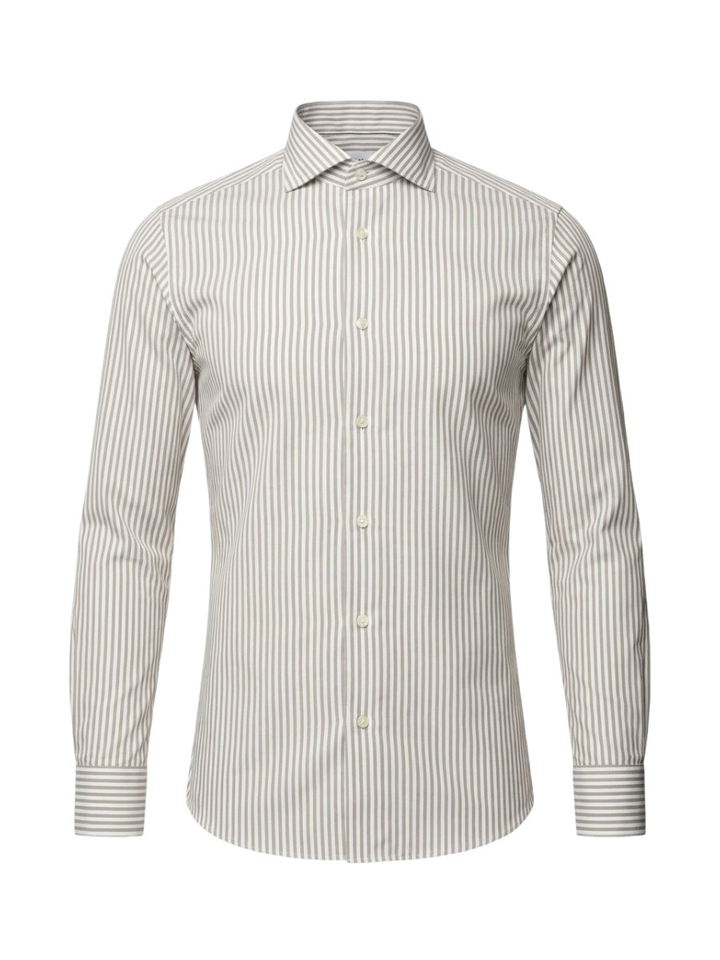 Wit katoenen hemd (slim fit) met strepen en lange mouwen Eton 