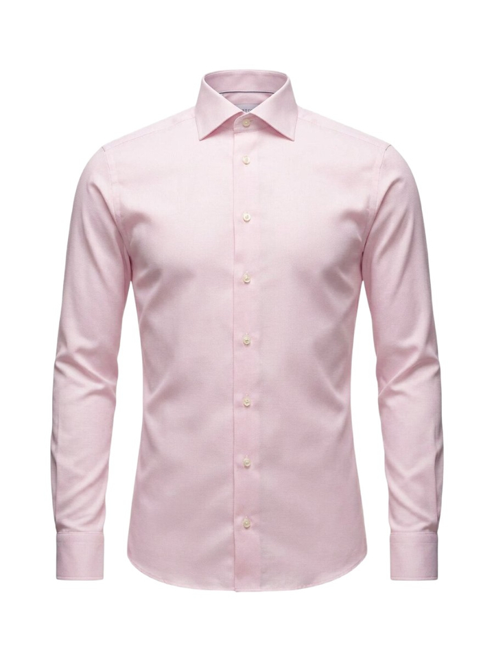 Roos katoenen hemd (slim fit) met details en lange mouwen Eton