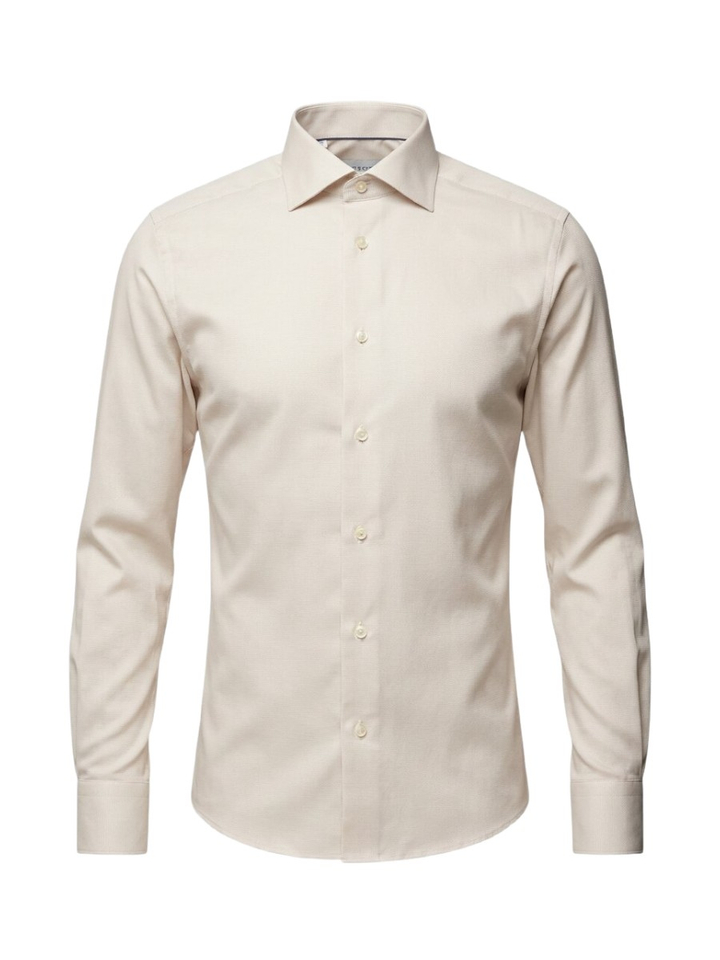 Ecru katoenen hemd (slim fit) met details en lange mouwen Eton 