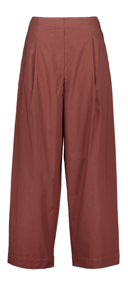 Bordeauxkleurige wijde broek Floor