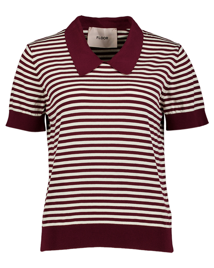 Bordeaux gestreepte polo Floor 