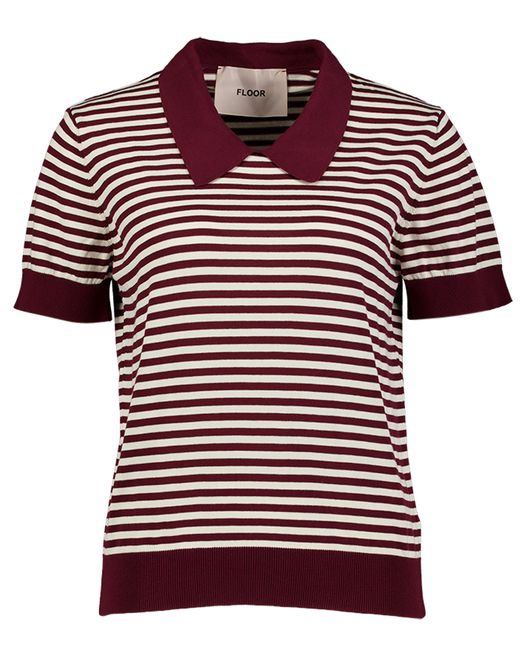 Bordeaux gestreepte polo Floor