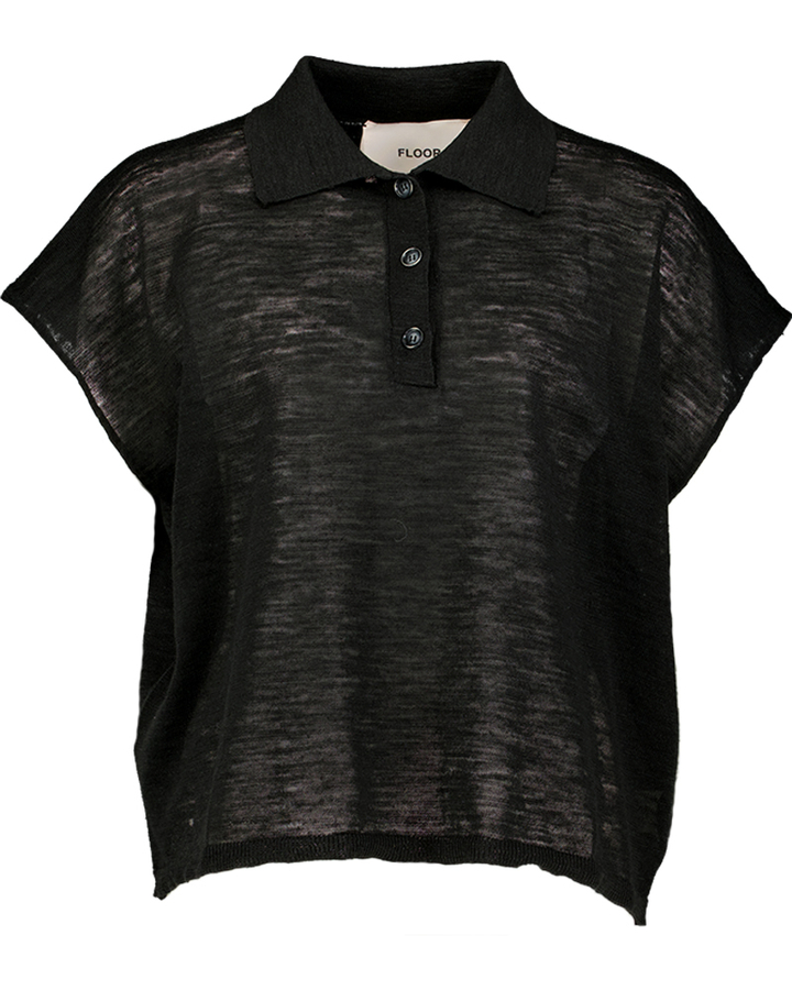 Zwarte polo Floor 