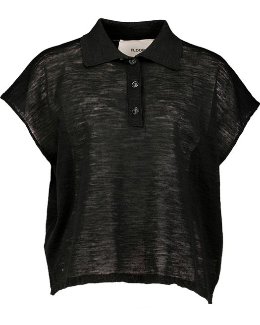 Zwarte polo Floor