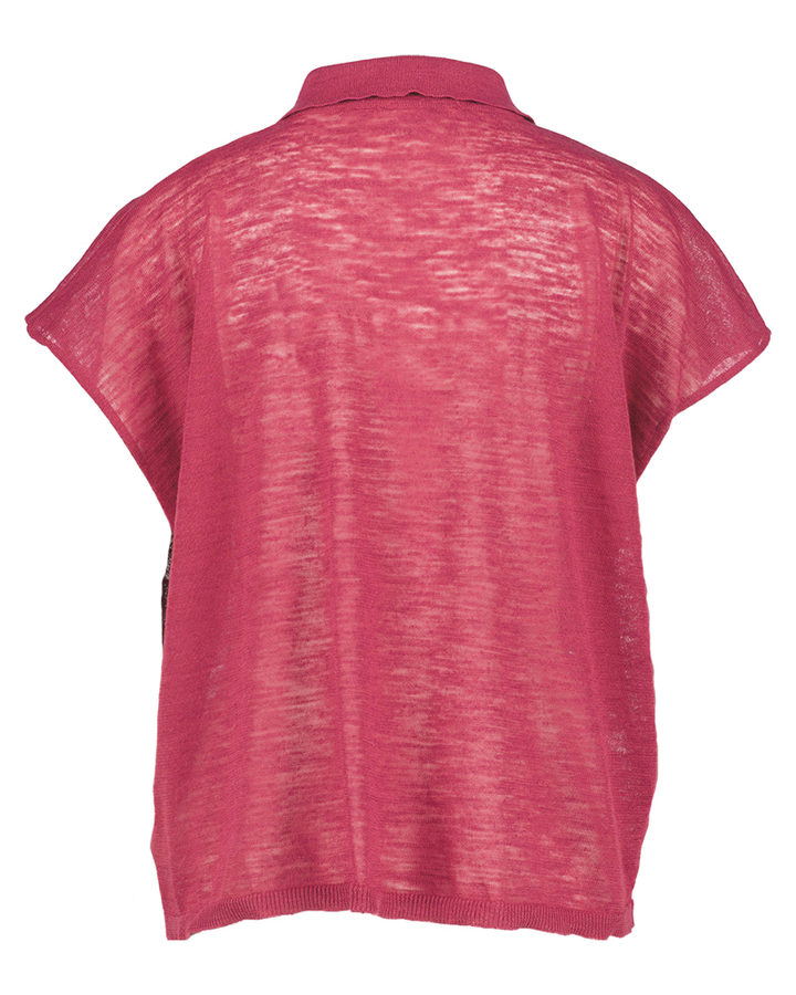 Fushia roze linnen polo Floor
