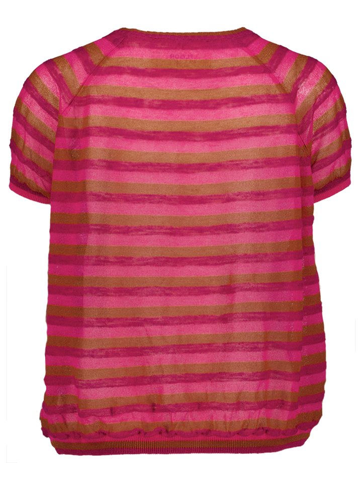 Fushia gestreepte fijne pull Floor