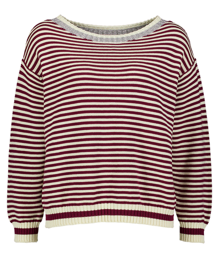Bordeaux gestreepte pull FLoor 