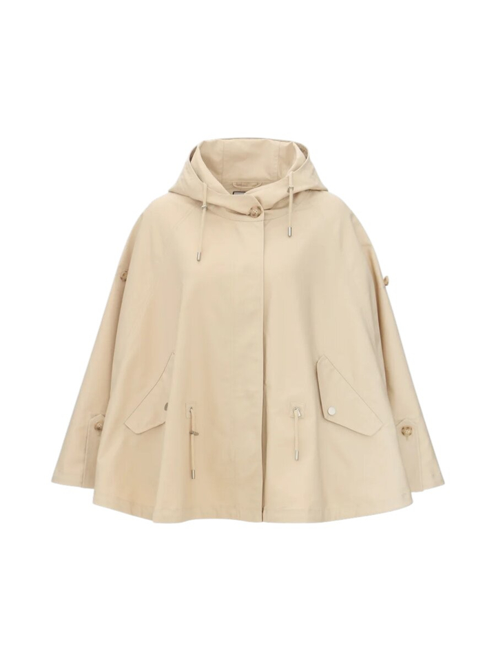 Beige poncho jas met kap Urbancode 