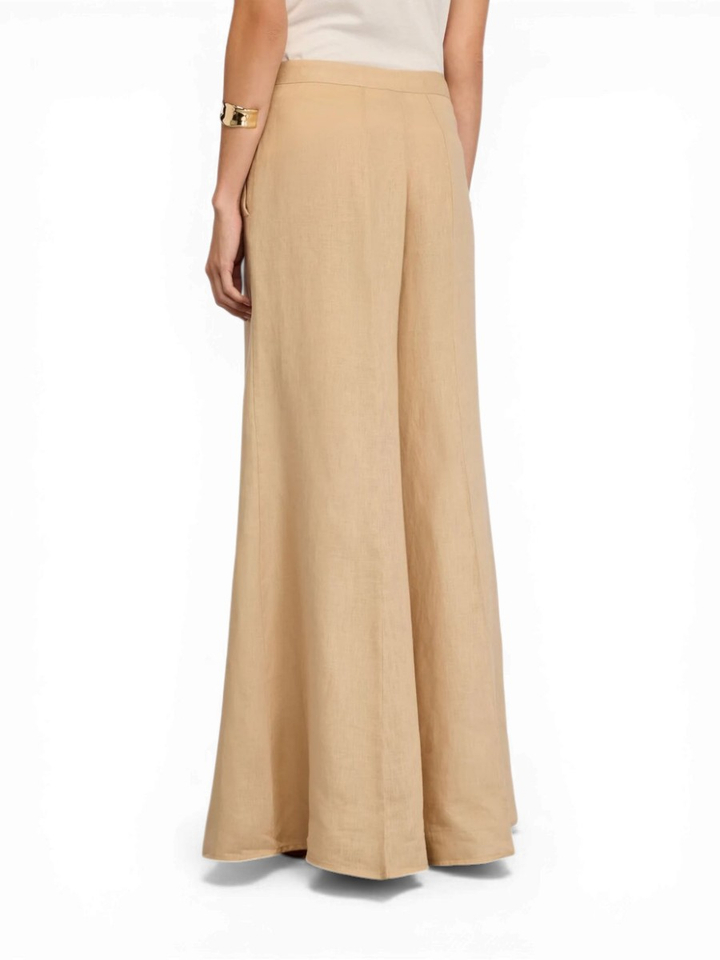 Beige linnen broek Semicouture