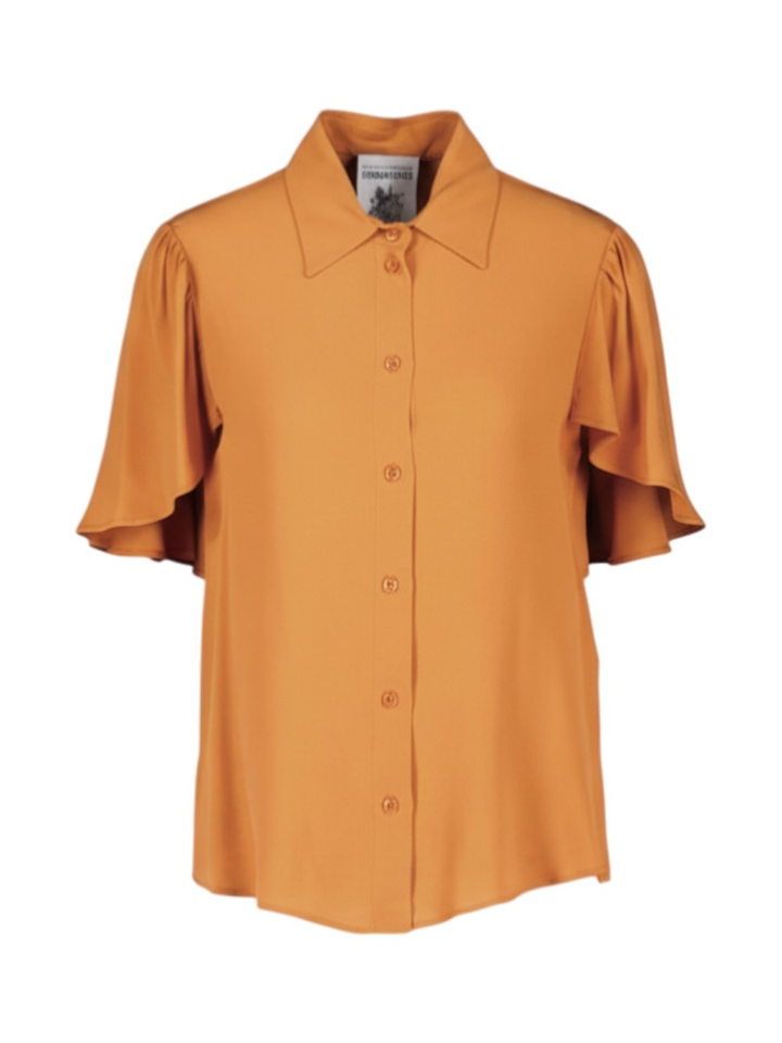 Oranje blouse met korte mouwen Semicouture