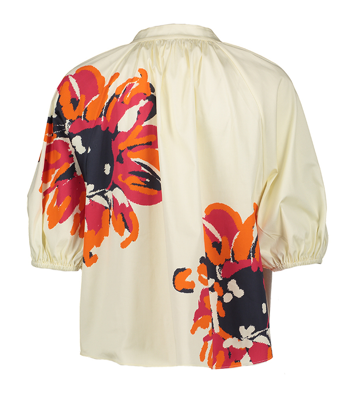 Ecru bloes met bloemenprint Herzen's 