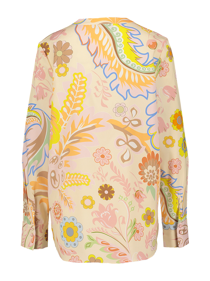 Roze blouse met bloemenprint Herzen's