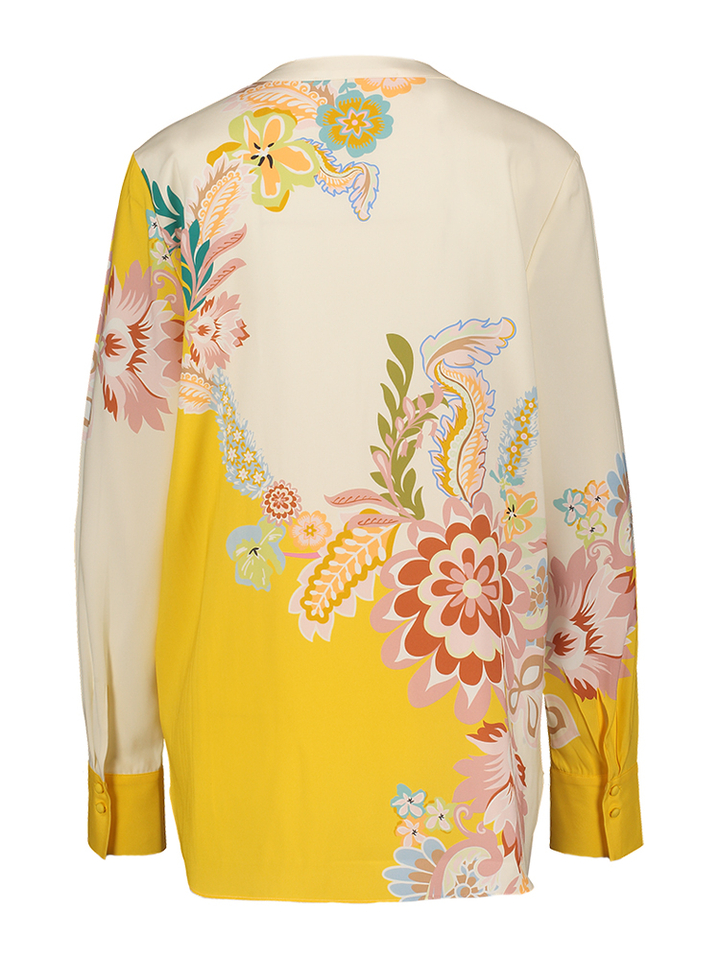 Ecru blouse met bloemenprint Herzen's