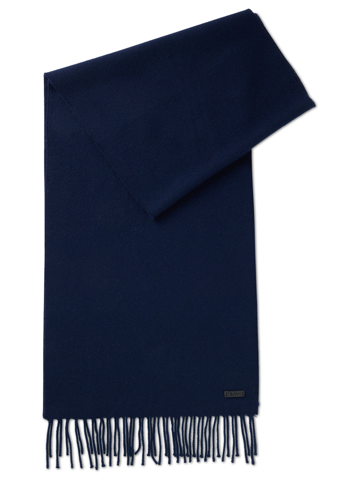 Donkerblauwe wollen sjaal Naster Hugo Boss