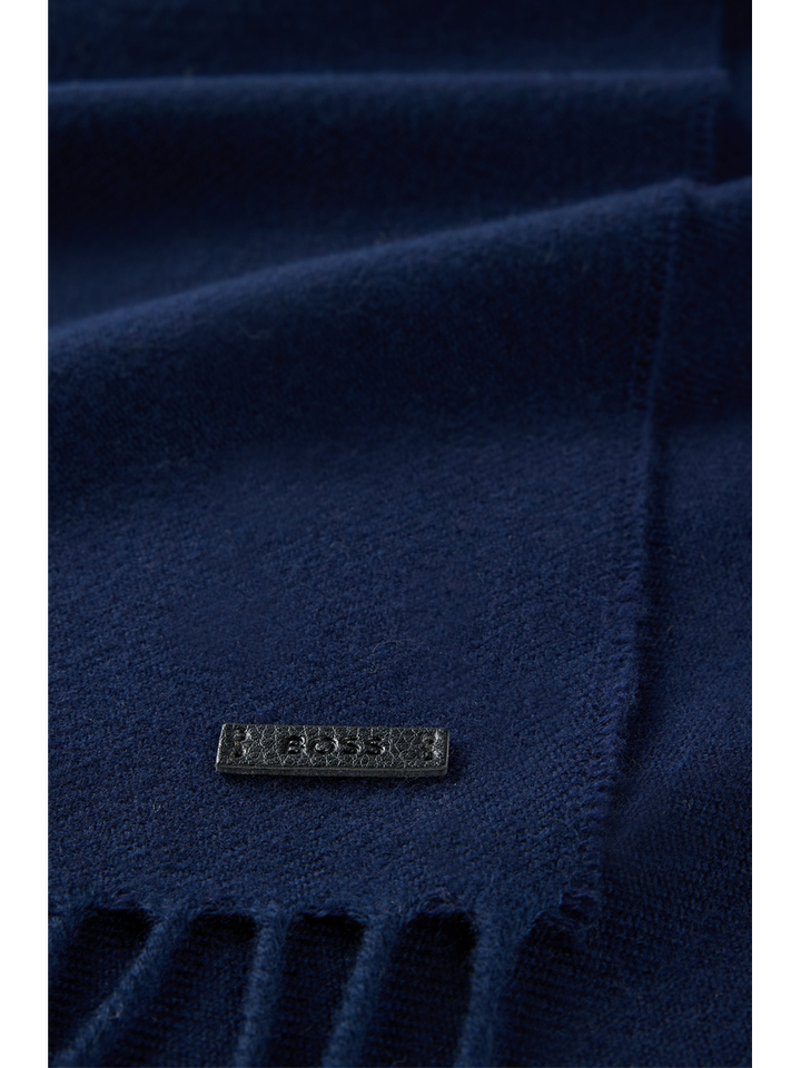 Donkerblauwe wollen sjaal Naster Hugo Boss