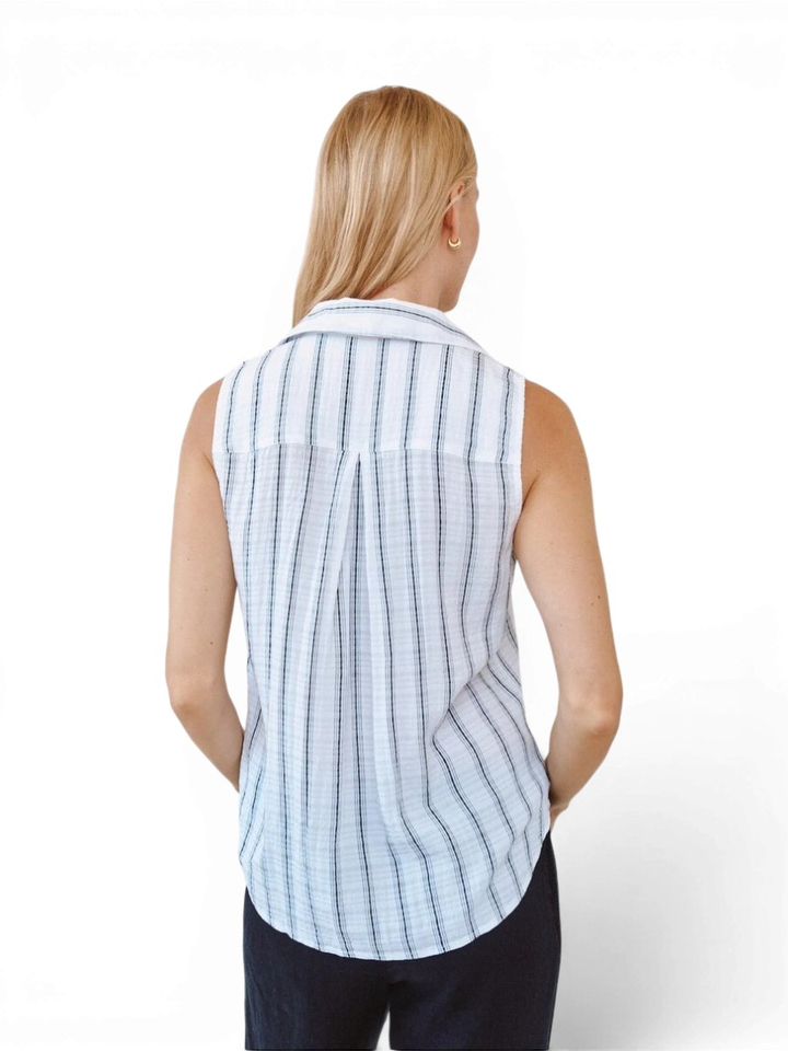 Witte top met zwarte streep Bella Dahl