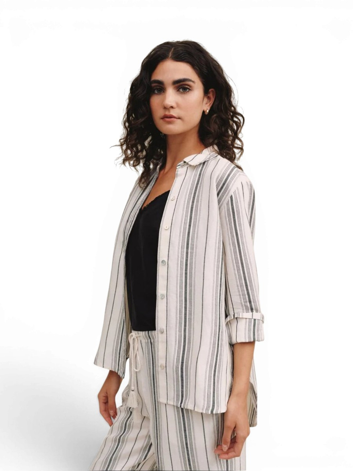 Witte blouse met zwarte streep Bella Dahl