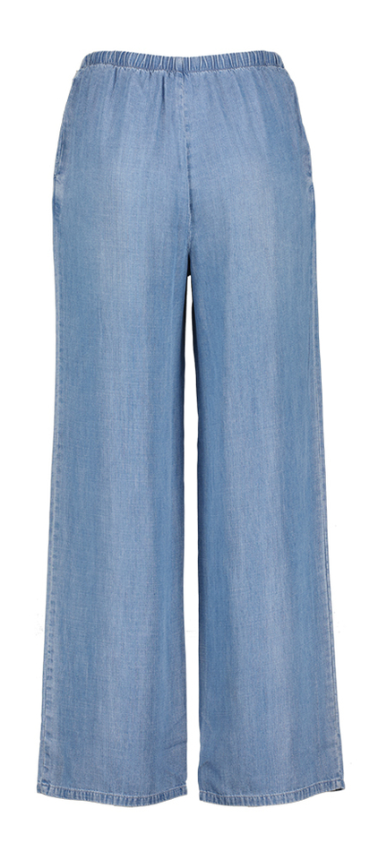 Blauwe losvallende broek in jeanslook Bella Dahl 