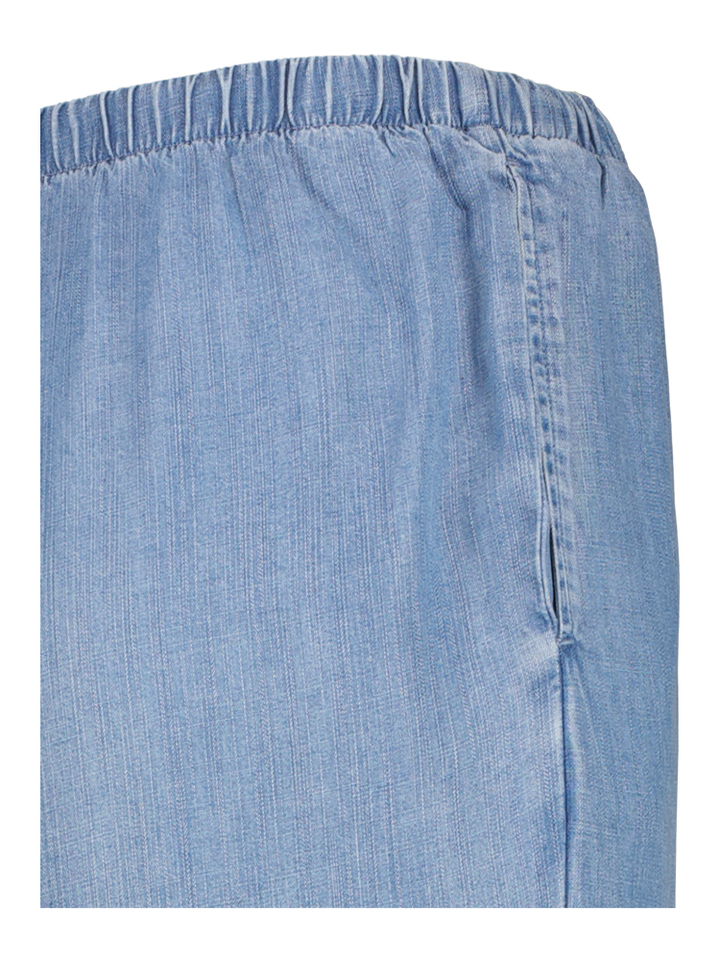 Blauwe losvallende broek in jeanslook Bella Dahl 