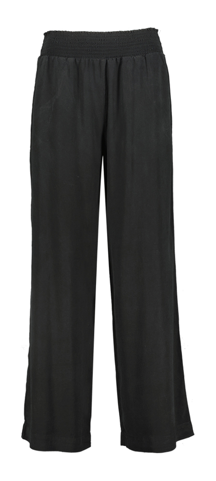 Zwarte soepelvallende broek met elastiek Bella Dahl 