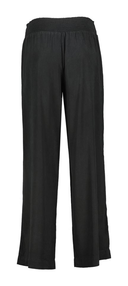 Zwarte soepelvallende broek met elastiek Bella Dahl 