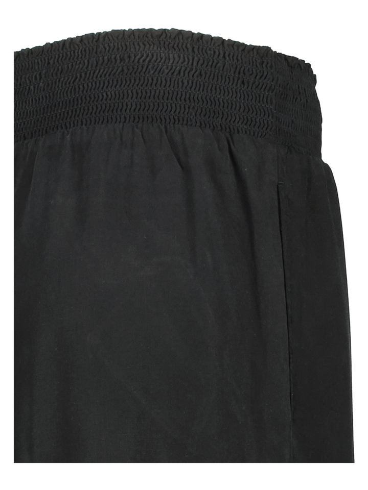 Zwarte soepelvallende broek met elastiek Bella Dahl 