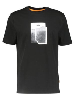Zwarte t-shirt met opdruk Hugo Boss
