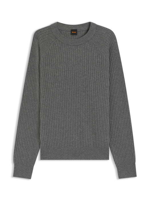 Grijz egebreide trui Hugo Boss
