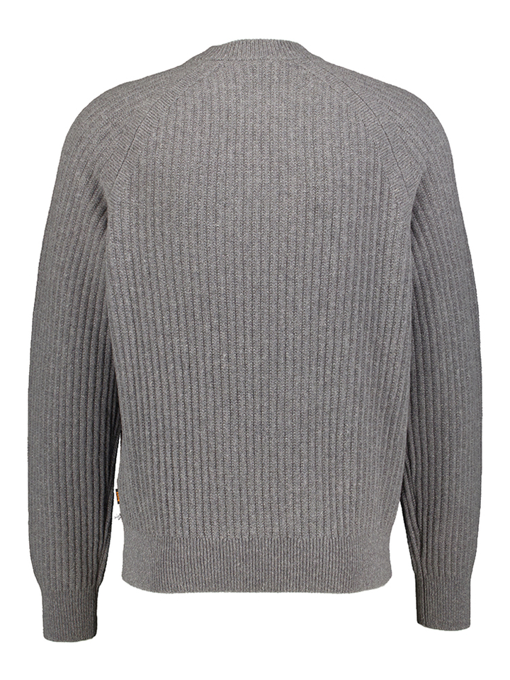 Grijz egebreide trui Hugo Boss