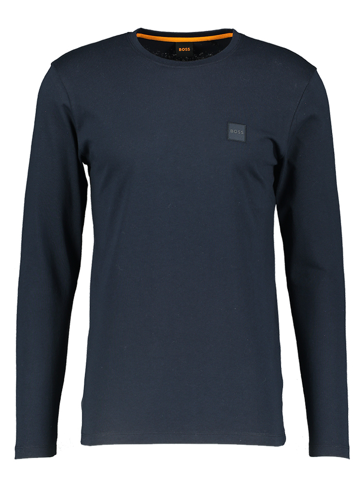 Donkerblauwe katoenen t-shirt Hugo Boss