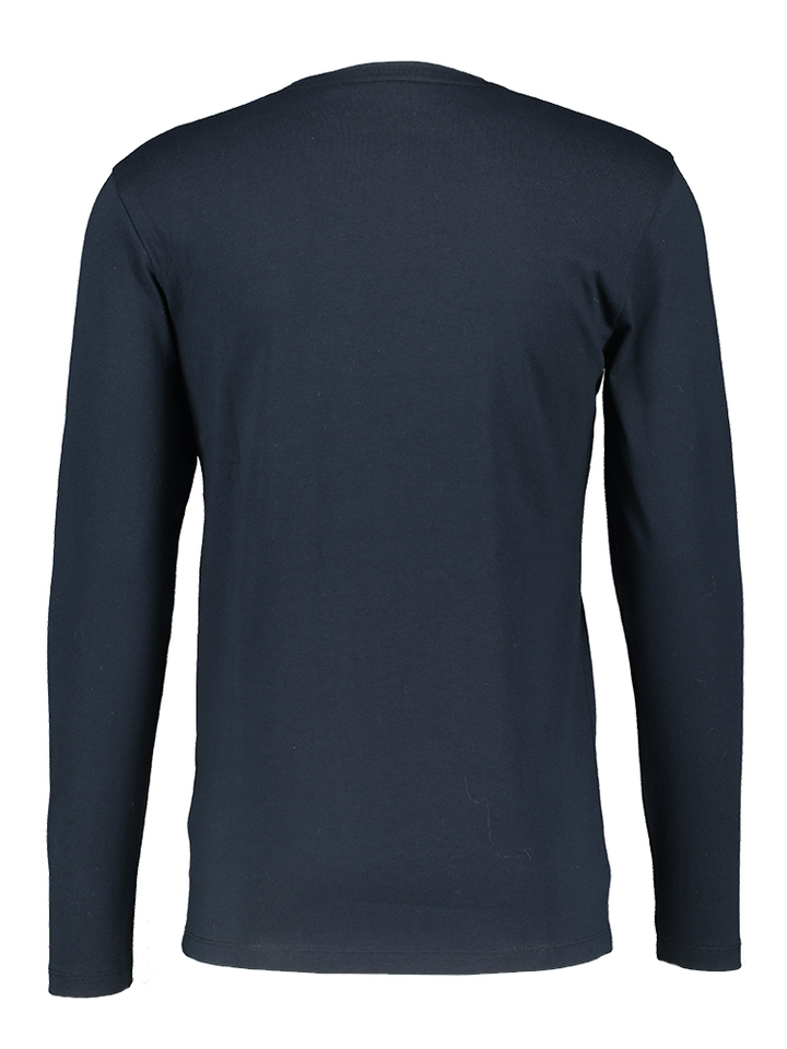 Donkerblauwe katoenen t-shirt Hugo Boss